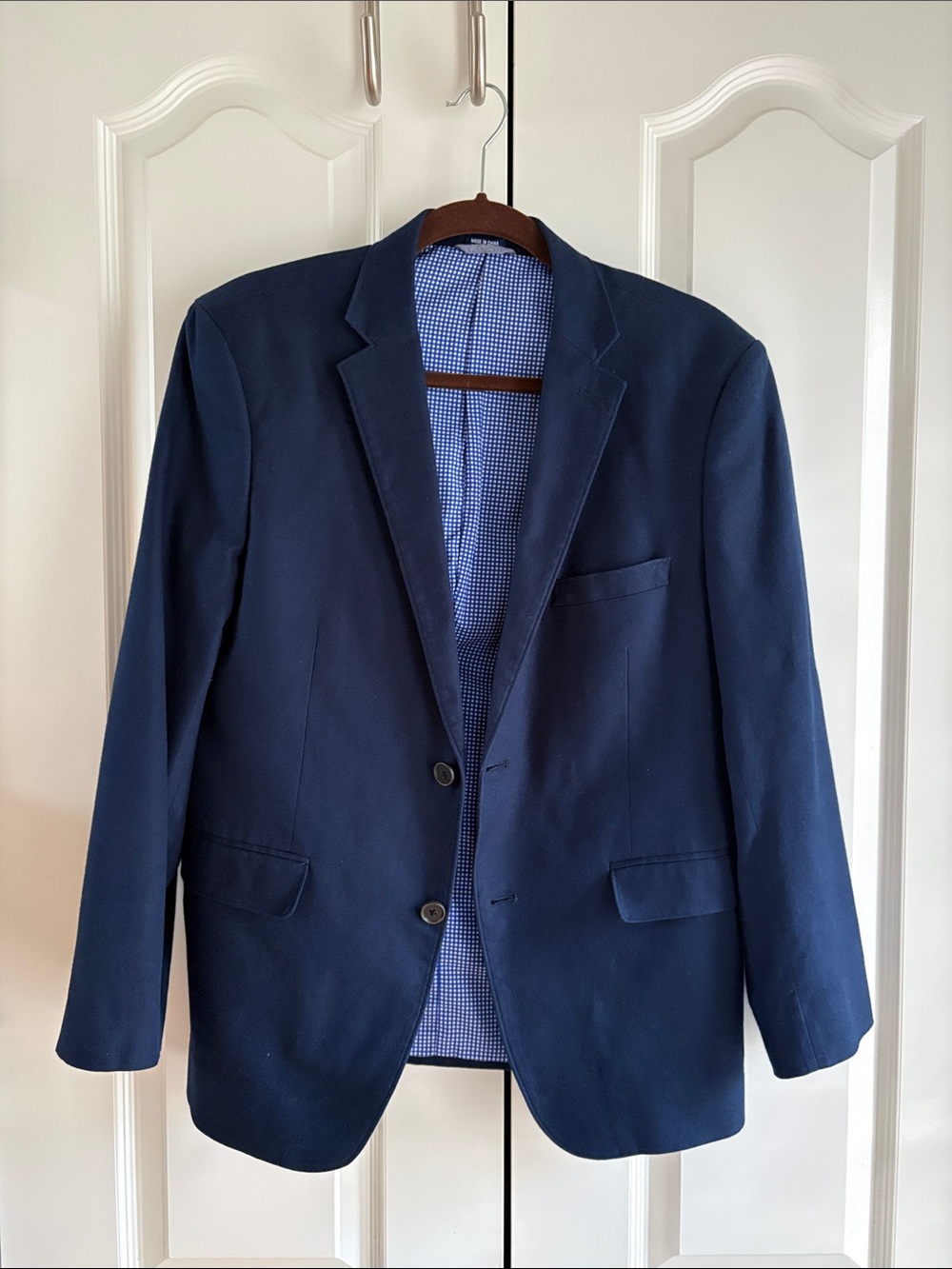 Crown & ivy Navy Blue Two-Button Sport Coat- size 38S